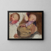 Study of a Breastfeeding Child - Julius Friedländer — framed artwork on a wall