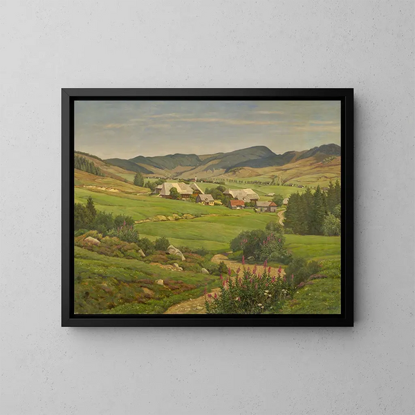 Bernau Oberlehen - Julius Hübner — framed artwork on a wall