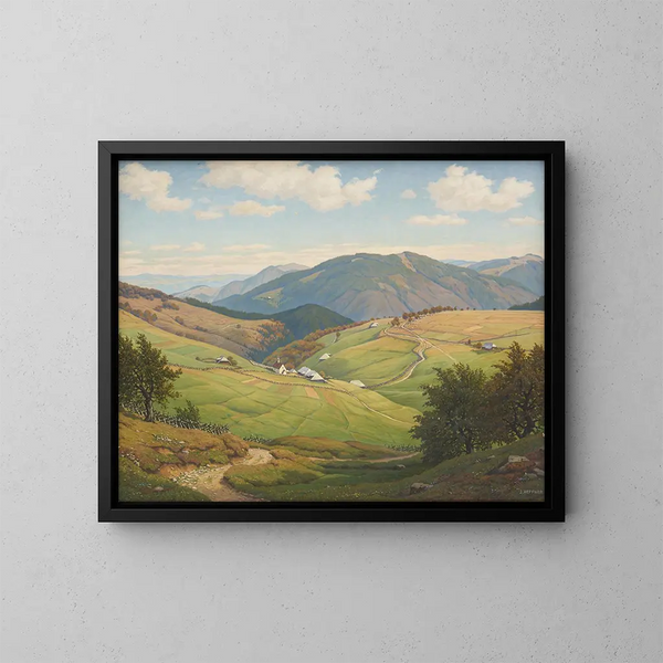 Hofsgrund sur la montagne Schauinsland - Julius Hübner — framed artwork on a wall
