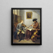 A violinist and a flutist playing music together The musicians - Julius Henricus Quinkhard — framed artwork on a wall