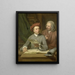 Self-portrait Standing next to the artist is his father and teacher Jan Maurits Quinkhard 1688-1772 - Julius Henricus Quinkhard — framed artwork on a wall