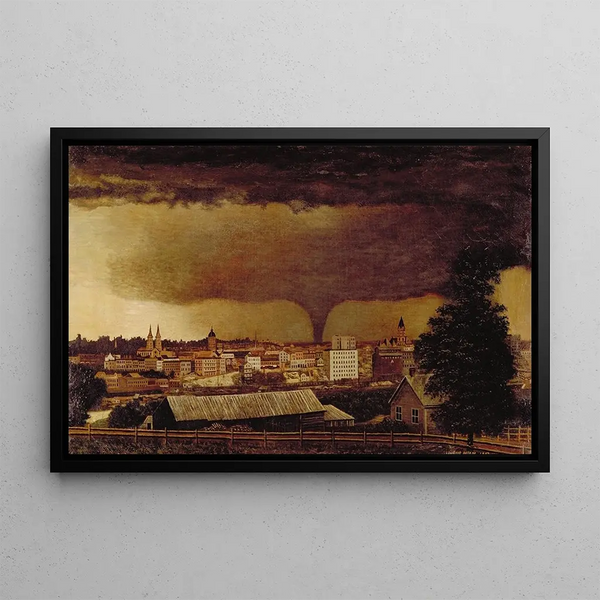 Tornade sur Saint Paul - Julius Holm — framed artwork on a wall