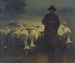 Troupeau de moutons au clair de lune - Julius Hugo Bergmann — artwork view