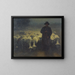Troupeau de moutons au clair de lune - Julius Hugo Bergmann — framed artwork on a wall