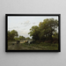 Landscape Painting in Drenthe - Julius Jacobus van de Sande Bakhuyzen — framed artwork on a wall