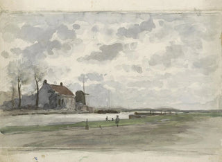 Navigation with a mill - Julius Jacobus van de Sande Bakhuyzen — artwork view