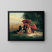 Children under the umbrella - Julius Köckert — framed artwork on a wall