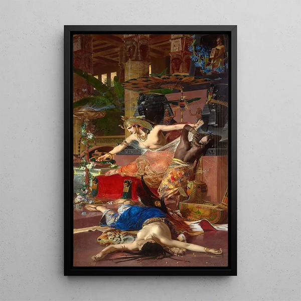 Cleopatra - Julius Kronberg — framed artwork on a wall