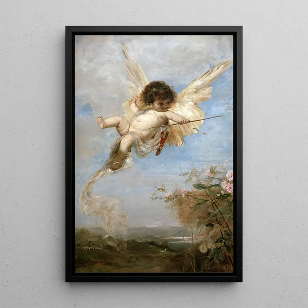 Cupid - Julius Kronberg — framed artwork on a wall