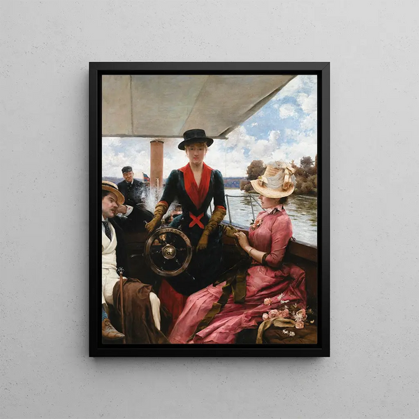 Full Speed Painting - Julius LeBlanc Stewart — framed artwork on a wall