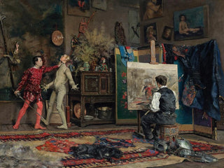 In the artist's studio - Julius LeBlanc Stewart — artwork view