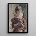 Portrait of a woman reading - Julius LeBlanc Stewart — framed artwork on a wall