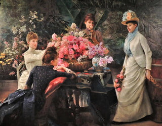 Spring Flowers Painting - Julius LeBlanc Stewart — artwork view