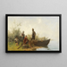 Fishermen of Chiemsee at Rest - Julius Noerr — framed artwork on a wall
