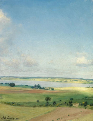 Julius Paulsen - Udsigt over bakket landskab hj himmel.webp
