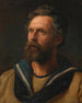 Marine outfit self-portrait painting by Julius von Payer - Julius Payer — artwork view