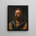 Marine outfit self-portrait painting by Julius von Payer - Julius Payer — framed artwork on a wall