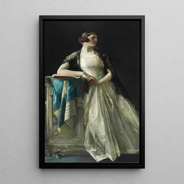 Donna Tosca - Julius Rolshoven — framed artwork on a wall