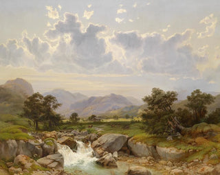 Landscape Painting near Abtenau - Julius Rose — artwork view