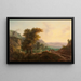 Travelers on a country road - Julius Schoppe — framed artwork on a wall