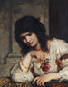 Dame sur le sein avec une rose - Julius Schrader — artwork view