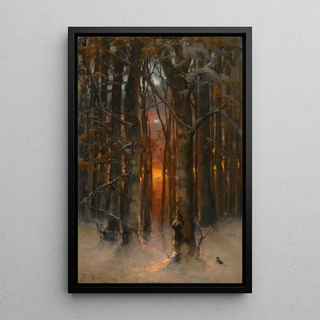 Julius Sergius Klever - Sunset Through The Trees.webp