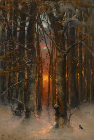 Julius Sergius Klever - Sunset Through The Trees.webp