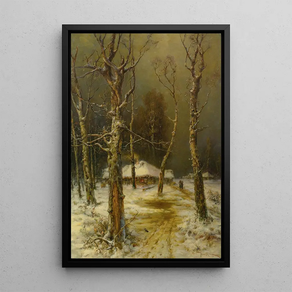 Winter in Russia - Julius Sergius Klever — framed artwork on a wall