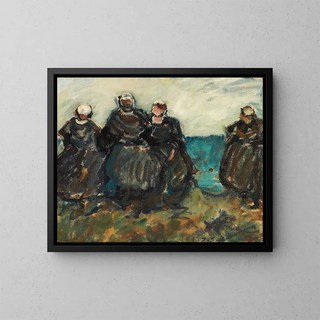 Women from Brittany - Julius Seyler — framed artwork on a wall