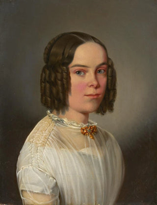 Julius Siegfried Uetz - Halflength Portrait of a Young Girl.webp