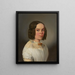 Portrait en buste d'une jeune fille - Julius Siegfried Uetz — framed artwork on a wall