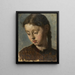 Study of a Girl's Head - Julius Siegfried Uetz — framed artwork on a wall