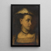 Portrait of a Woman - Julius Siegfried Uetz — framed artwork on a wall