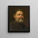 Self-portrait - Julius Siegfried Uetz — framed artwork on a wall