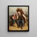 Repose on the way back - Julius Sigismund Röder — framed artwork on a wall