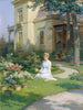 Girl in the Garden of a Villa - Julius Victor Berger — artwork view