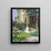 Girl in the Garden of a Villa - Julius Victor Berger — framed artwork on a wall