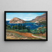 Greek Coastal Landscape Painting near Vlicho on Lefkada - Julius Wentscher — framed artwork on a wall