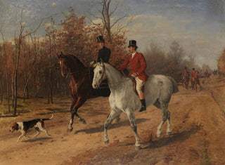sortie pour la chasse à courre - Julius von Blaas — artwork view
