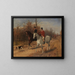 sortie pour la chasse à courre - Julius von Blaas — framed artwork on a wall