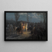 Night Scene Painting - Julius von Blaas — framed artwork on a wall