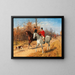 Hunting with hounds - Julius von Blaas — framed artwork on a wall