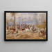 Hunting Hound Painting - Julius von Blaas — framed artwork on a wall