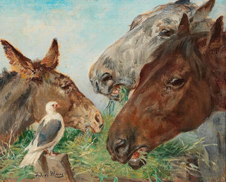 Les bons compagnons - Julius von Blaas — artwork view