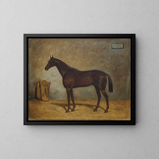a black heel - Julius von Blaas — framed artwork on a wall