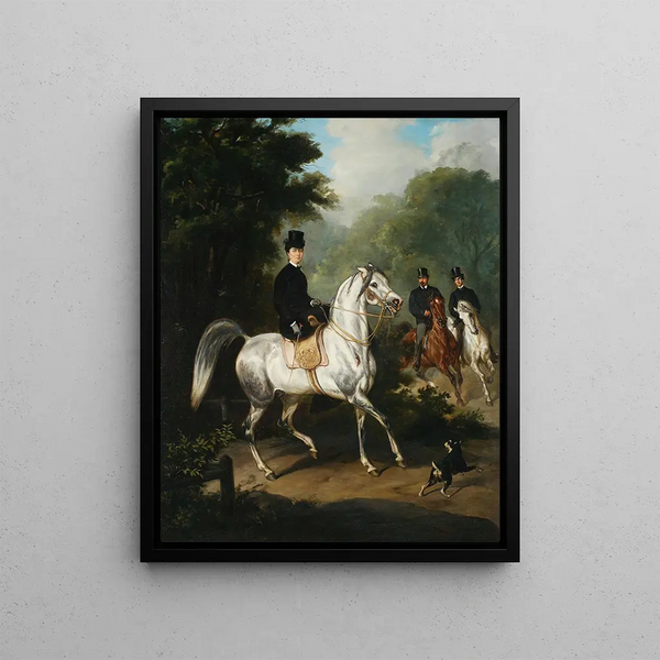Woman Amazon - Juliusz Kossak — framed artwork on a wall