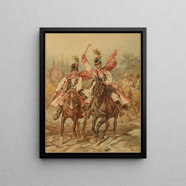 Boys of Honor - Juliusz Kossak — framed artwork on a wall