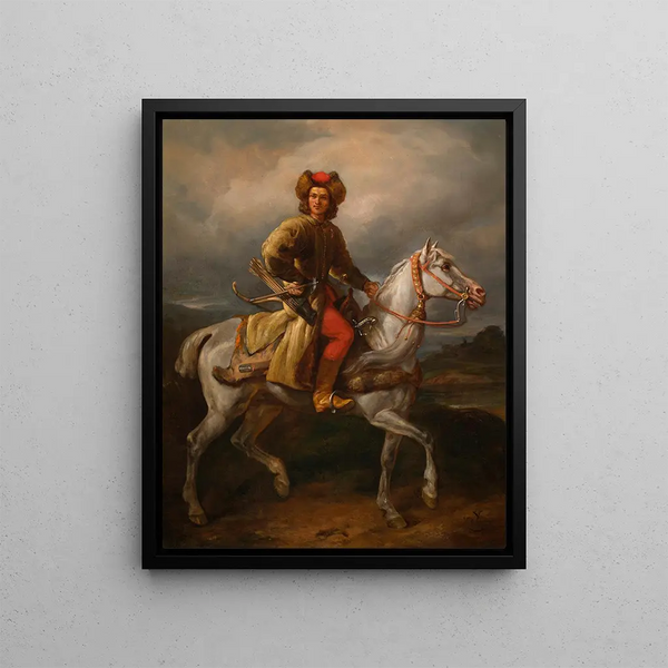 Lisowczyk elear - Juliusz Kossak — framed artwork on a wall