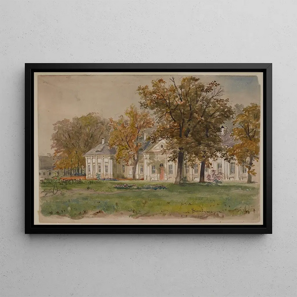 Park in Sieniawa - Juliusz Kossak — framed artwork on a wall