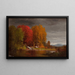 Autumn Hudson River Landscape - Junius Ralston Sloan — framed artwork on a wall
